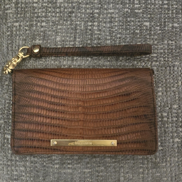 Brahmin Brown Croc-Embossed Wallet - Picture 3 of 9
